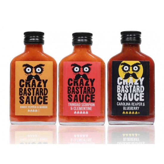 Crazy Bastard Sauce SET  - THE HOTTEST 3x100ml