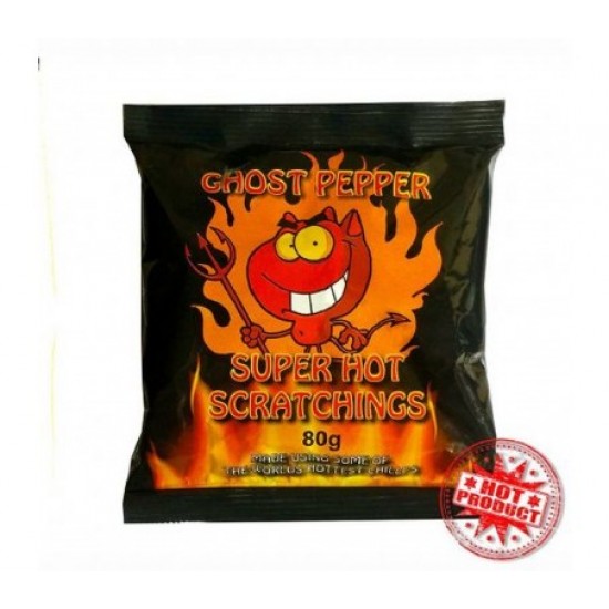 Ghost Pepper Καυτερά Πατατάκια Χοιρινού 80γρ! Ghost Pepper Καυτερά Πατατάκια Χοιρινού 80γρ!