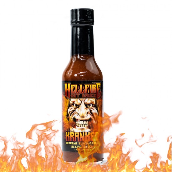 Hellfire Kranked Hot Ones Καυτερή Σάλτσα με Carolina Reaper και Σκόρδο - 148ml