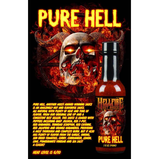 Hellfire Pure Hell - Scorpion / Jolokia / Habanero / 7-pot και Jalapeno -148ml