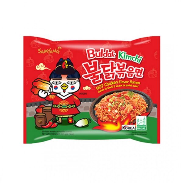 Samyang Υπερ- Καυτερά Noodles με γεύση Κοτόπουλο - Κimchi 135γρ.