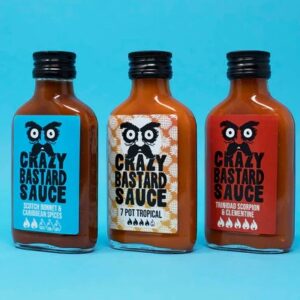 Crazy Bastard Caribbean Sause Set - Πακέτο με 3 καυτερές σάλτσες  x 100 ml