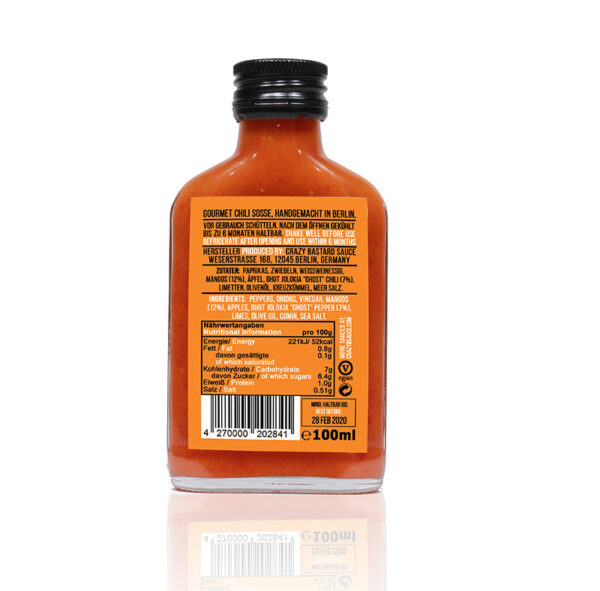 Crazy Bastard Sauce με Ghost Pepper και Μάνγκο! 100ml - Image 2
