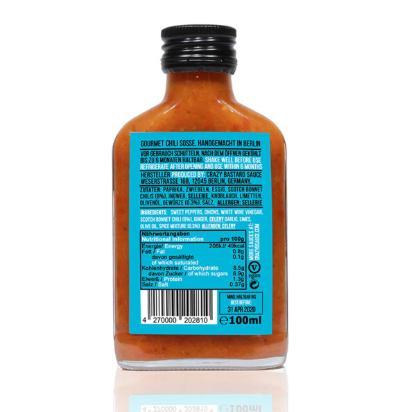 Crazy Bastard Sauce με Scotch Bonnet και Μπαχαρικά καραϊβικής! 100ml - Image 4