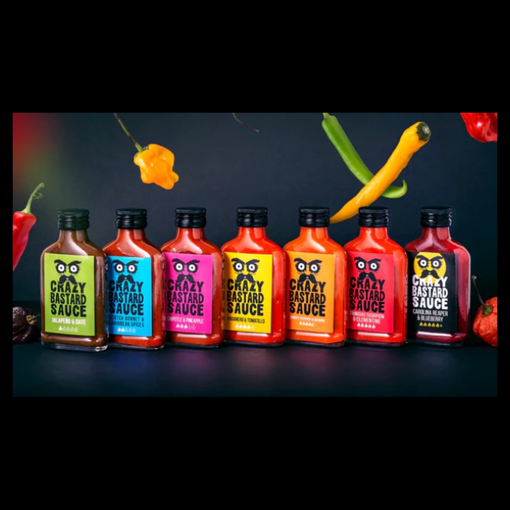 Πακέτο Καυτερών Σαλτσων Crazy Bastard "7 Hot Sauce Set + Chilli Memory Game" - Image 3