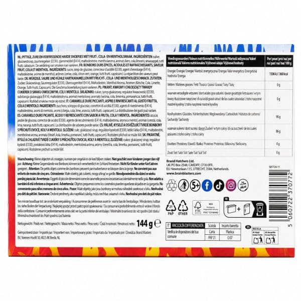 Bonbons durs acidulés et piquants Brain Blasterz Ice vs Fire